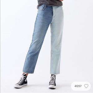 PACSUN Two Piece High Waisted Straight Leg Jeans